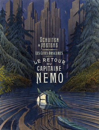 Couverture de la BD de Peeters et Schuiten, Le retour du capitaine Nemo, série Les Cités Obscures, Casterman